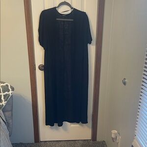 torrid Black Short Sleeve Long Open Cardigan